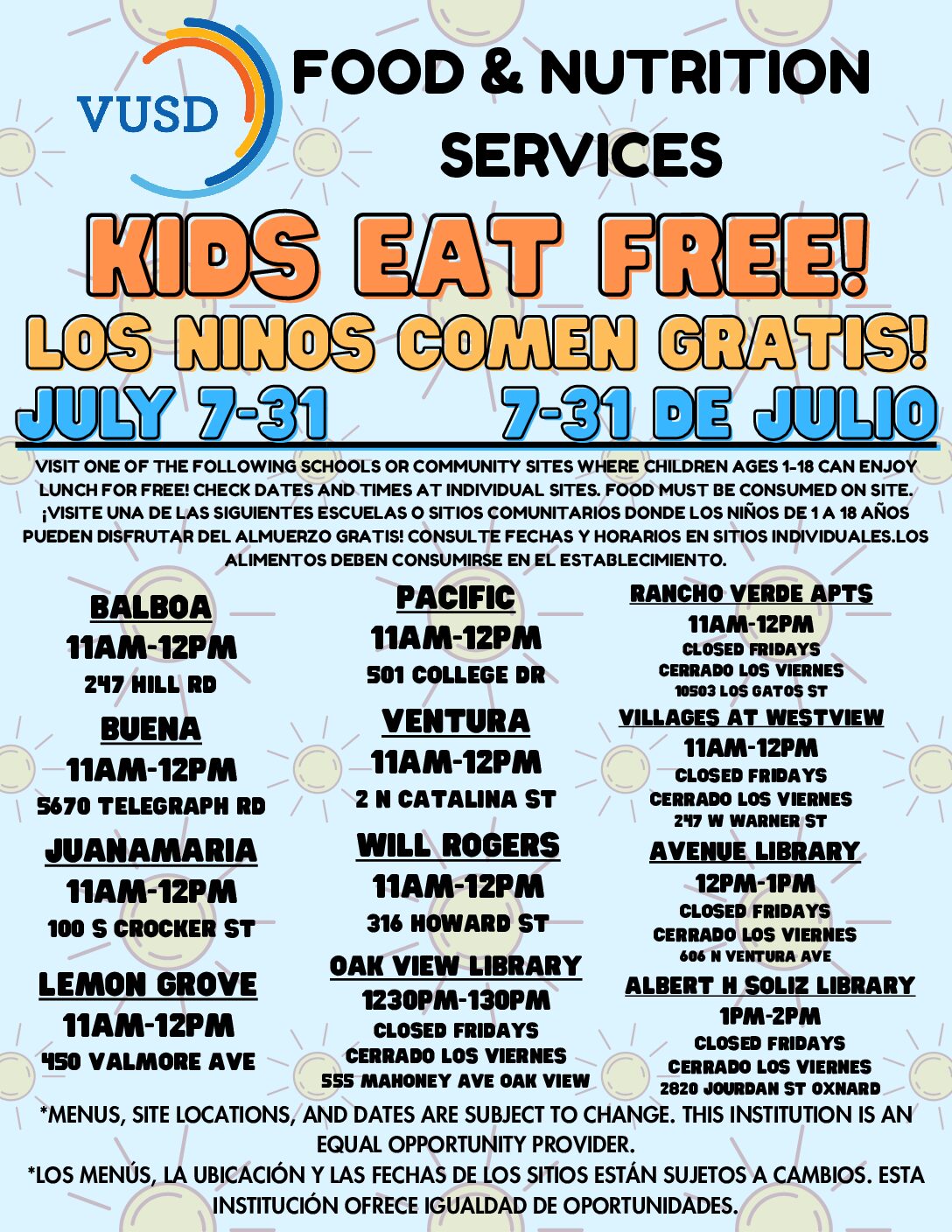 Summer Flyer 2025