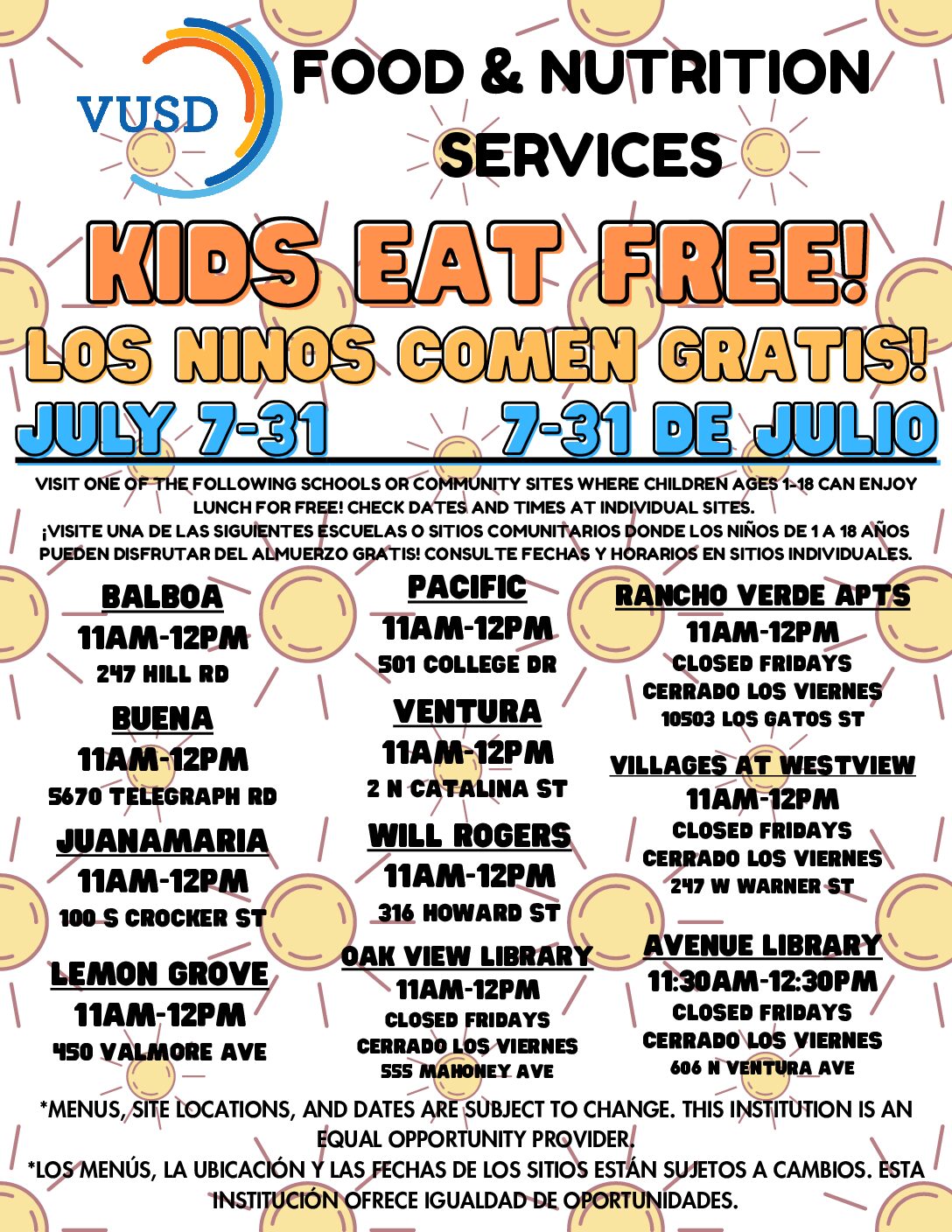 Summer Flyer 2025